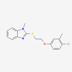 molecular formula C17H17ClN2OS B11352133 2-{[2-(4-chloro-3-methylphenoxy)ethyl]sulfanyl}-1-methyl-1H-benzimidazole 