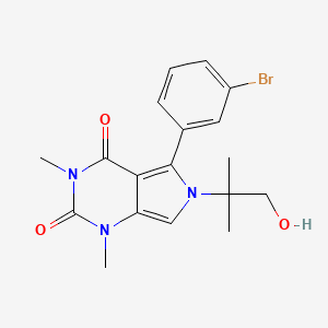 5-(3-bromophenyl)-6-(1-hydroxy-2-methylpropan-2-yl)-1,3-dimethyl-1H-pyrrolo[3,4-d]pyrimidine-2,4(3H,6H)-dione