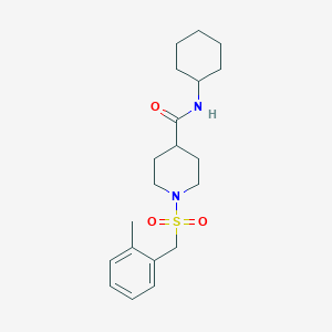 N-cyclohexyl-1-[(2-methylbenzyl)sulfonyl]piperidine-4-carboxamide