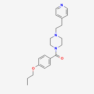 molecular formula C21H27N3O2 B11352152 (4-Propoxyphenyl){4-[2-(pyridin-4-yl)ethyl]piperazin-1-yl}methanone 