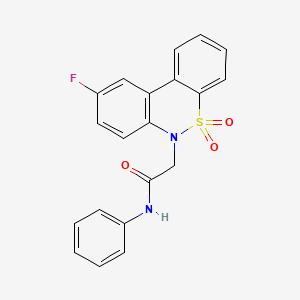 2-(9-fluoro-5,5-dioxido-6H-dibenzo[c,e][1,2]thiazin-6-yl)-N-phenylacetamide