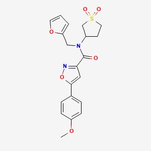 N-(1,1-dioxidotetrahydrothiophen-3-yl)-N-(furan-2-ylmethyl)-5-(4-methoxyphenyl)-1,2-oxazole-3-carboxamide