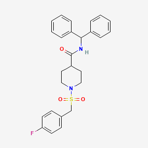 N-(diphenylmethyl)-1-[(4-fluorobenzyl)sulfonyl]piperidine-4-carboxamide