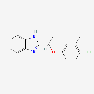 molecular formula C16H15ClN2O B11352186 2-[1-(4-chloro-3-methylphenoxy)ethyl]-1H-benzimidazole 