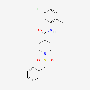 N-(5-chloro-2-methylphenyl)-1-[(2-methylbenzyl)sulfonyl]piperidine-4-carboxamide