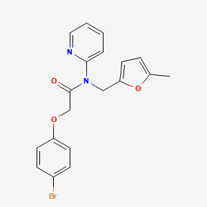 molecular formula C19H17BrN2O3 B11352195 2-(4-bromophenoxy)-N-[(5-methylfuran-2-yl)methyl]-N-(pyridin-2-yl)acetamide 