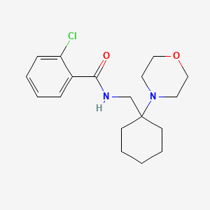 2-chloro-N-{[1-(morpholin-4-yl)cyclohexyl]methyl}benzamide