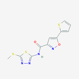 N-[5-(methylsulfanyl)-1,3,4-thiadiazol-2-yl]-5-(thiophen-2-yl)-1,2-oxazole-3-carboxamide