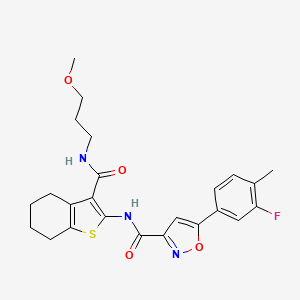 5-(3-fluoro-4-methylphenyl)-N-{3-[(3-methoxypropyl)carbamoyl]-4,5,6,7-tetrahydro-1-benzothiophen-2-yl}-1,2-oxazole-3-carboxamide