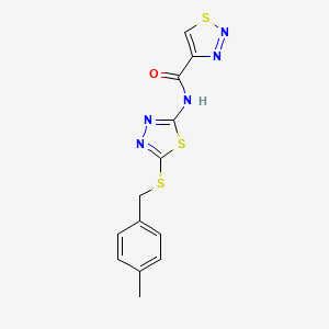 N-{5-[(4-methylbenzyl)sulfanyl]-1,3,4-thiadiazol-2-yl}-1,2,3-thiadiazole-4-carboxamide