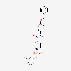 N-[4-(benzyloxy)phenyl]-1-[(3-methylbenzyl)sulfonyl]piperidine-4-carboxamide