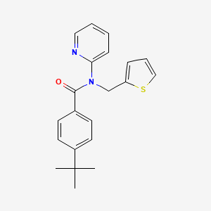 molecular formula C21H22N2OS B11352260 4-tert-butyl-N-(pyridin-2-yl)-N-(thiophen-2-ylmethyl)benzamide 