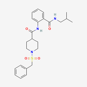 1-(benzylsulfonyl)-N-{2-[(2-methylpropyl)carbamoyl]phenyl}piperidine-4-carboxamide