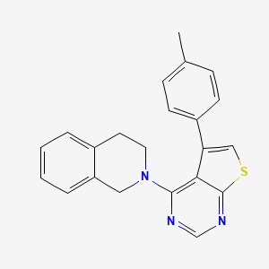 2-[5-(4-Methylphenyl)thieno[2,3-d]pyrimidin-4-yl]-1,2,3,4-tetrahydroisoquinoline