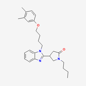 1-butyl-4-{1-[4-(3,4-dimethylphenoxy)butyl]-1H-benzimidazol-2-yl}pyrrolidin-2-one