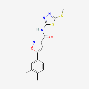 5-(3,4-dimethylphenyl)-N-[5-(methylsulfanyl)-1,3,4-thiadiazol-2-yl]-1,2-oxazole-3-carboxamide