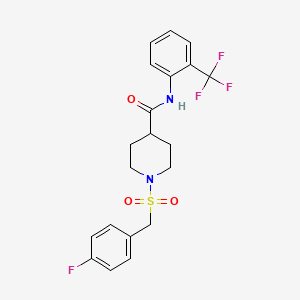 1-[(4-fluorobenzyl)sulfonyl]-N-[2-(trifluoromethyl)phenyl]piperidine-4-carboxamide