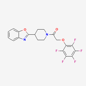 1-[4-(1,3-Benzoxazol-2-yl)piperidin-1-yl]-2-(pentafluorophenoxy)ethanone