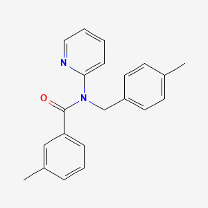 molecular formula C21H20N2O B11352372 3-methyl-N-(4-methylbenzyl)-N-(pyridin-2-yl)benzamide 