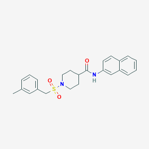 1-[(3-methylbenzyl)sulfonyl]-N-(naphthalen-2-yl)piperidine-4-carboxamide