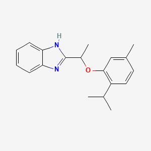 molecular formula C19H22N2O B11352382 2-{1-[5-methyl-2-(propan-2-yl)phenoxy]ethyl}-1H-benzimidazole 