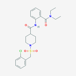 1-[(2-chlorobenzyl)sulfonyl]-N-[2-(diethylcarbamoyl)phenyl]piperidine-4-carboxamide