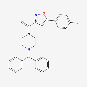 [4-(Diphenylmethyl)piperazin-1-yl][5-(4-methylphenyl)-1,2-oxazol-3-yl]methanone