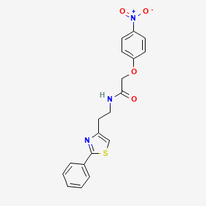 2-(4-nitrophenoxy)-N-[2-(2-phenyl-1,3-thiazol-4-yl)ethyl]acetamide