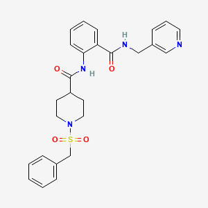 1-(benzylsulfonyl)-N-{2-[(pyridin-3-ylmethyl)carbamoyl]phenyl}piperidine-4-carboxamide