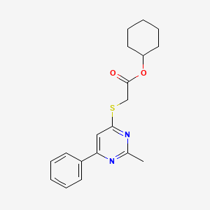 Cyclohexyl 2-((2-methyl-6-phenylpyrimidin-4-yl)thio)acetate