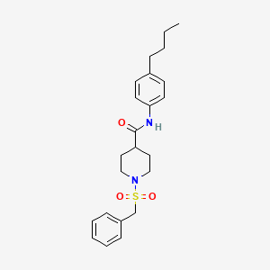 molecular formula C23H30N2O3S B11352435 1-(benzylsulfonyl)-N-(4-butylphenyl)piperidine-4-carboxamide 