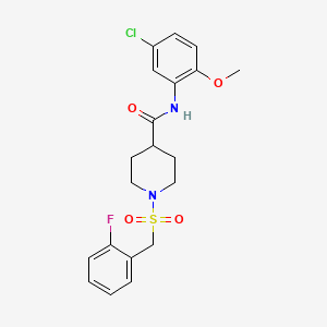 N-(5-chloro-2-methoxyphenyl)-1-[(2-fluorobenzyl)sulfonyl]piperidine-4-carboxamide