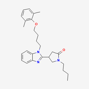 1-butyl-4-{1-[4-(2,6-dimethylphenoxy)butyl]-1H-benzimidazol-2-yl}pyrrolidin-2-one