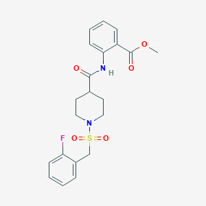 Methyl 2-[({1-[(2-fluorobenzyl)sulfonyl]piperidin-4-yl}carbonyl)amino]benzoate