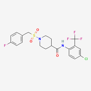 N-[4-chloro-2-(trifluoromethyl)phenyl]-1-[(4-fluorobenzyl)sulfonyl]piperidine-4-carboxamide