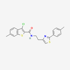 3-chloro-6-methyl-N-{2-[2-(4-methylphenyl)-1,3-thiazol-4-yl]ethyl}-1-benzothiophene-2-carboxamide