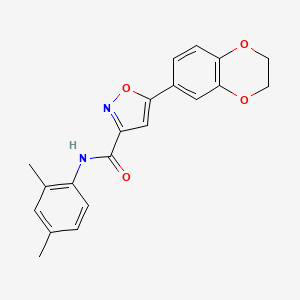 5-(2,3-dihydro-1,4-benzodioxin-6-yl)-N-(2,4-dimethylphenyl)-1,2-oxazole-3-carboxamide