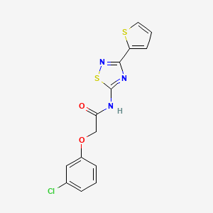 2-(3-chlorophenoxy)-N-[3-(thiophen-2-yl)-1,2,4-thiadiazol-5-yl]acetamide