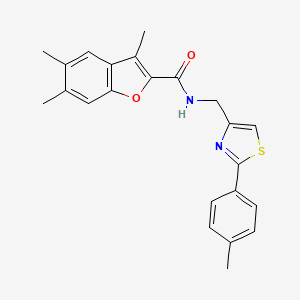 3,5,6-trimethyl-N-{[2-(4-methylphenyl)-1,3-thiazol-4-yl]methyl}-1-benzofuran-2-carboxamide