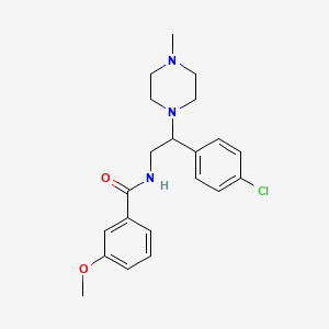 N-[2-(4-chlorophenyl)-2-(4-methylpiperazin-1-yl)ethyl]-3-methoxybenzamide