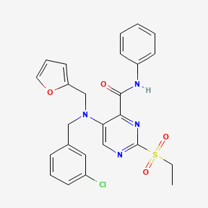 5-[(3-chlorobenzyl)(furan-2-ylmethyl)amino]-2-(ethylsulfonyl)-N-phenylpyrimidine-4-carboxamide