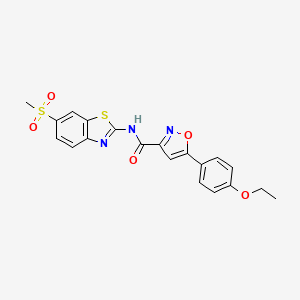 5-(4-ethoxyphenyl)-N-[6-(methylsulfonyl)-1,3-benzothiazol-2-yl]-1,2-oxazole-3-carboxamide