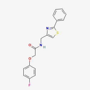 2-(4-fluorophenoxy)-N-[(2-phenyl-1,3-thiazol-4-yl)methyl]acetamide