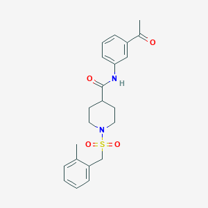 N-(3-acetylphenyl)-1-[(2-methylbenzyl)sulfonyl]piperidine-4-carboxamide