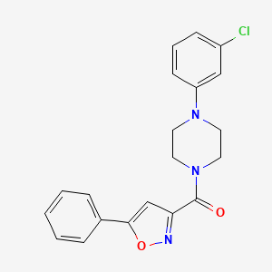 [4-(3-Chlorophenyl)piperazin-1-yl](5-phenyl-1,2-oxazol-3-yl)methanone