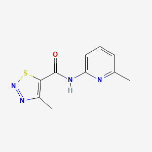 molecular formula C10H10N4OS B11352648 4-methyl-N-(6-methylpyridin-2-yl)-1,2,3-thiadiazole-5-carboxamide 