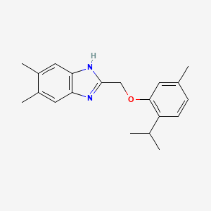 5,6-dimethyl-2-{[5-methyl-2-(propan-2-yl)phenoxy]methyl}-1H-benzimidazole