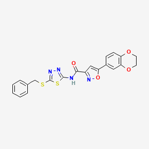 N-[5-(benzylsulfanyl)-1,3,4-thiadiazol-2-yl]-5-(2,3-dihydro-1,4-benzodioxin-6-yl)-1,2-oxazole-3-carboxamide