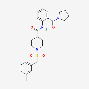 1-[(3-methylbenzyl)sulfonyl]-N-[2-(pyrrolidin-1-ylcarbonyl)phenyl]piperidine-4-carboxamide