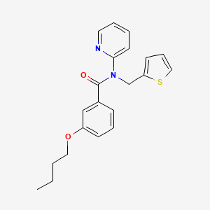 3-butoxy-N-(pyridin-2-yl)-N-(thiophen-2-ylmethyl)benzamide